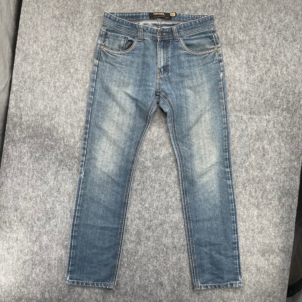 Diesel Jeans Mens 33 Straight Leg Jeans Medium Wash Blue Fuel For Life Y2K